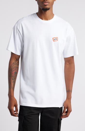 Icecream Store Front Cotton Graphic T-shirt In White