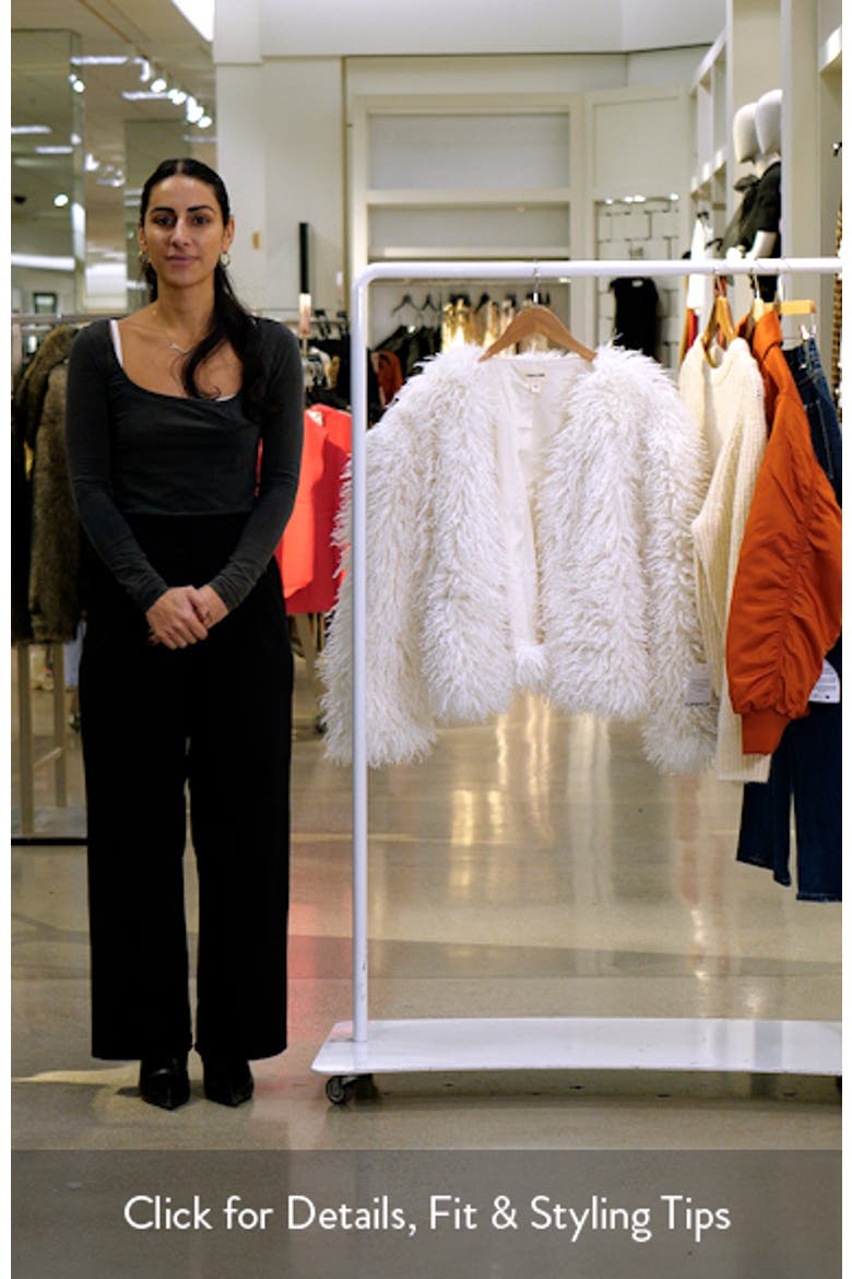 Shaggy Faux Fur Open Front Jacket video