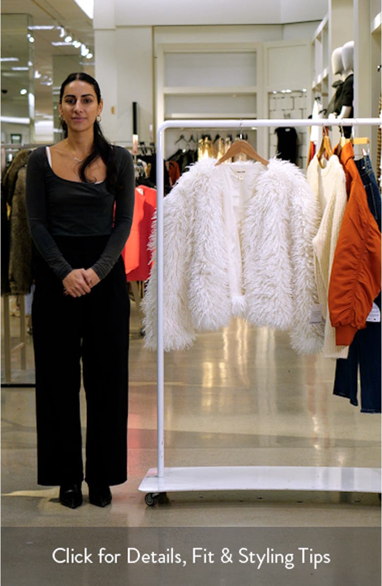 Shaggy Faux Fur Open Front Jacket, sales video thumbnail