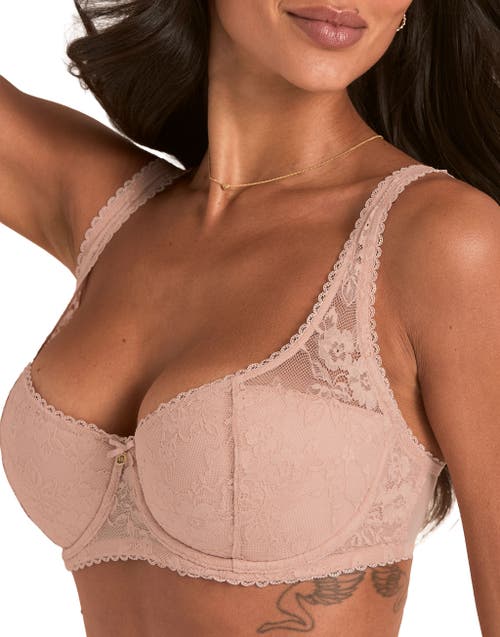 Adore Me Alexiane Push Up Balconette Bra In Pink