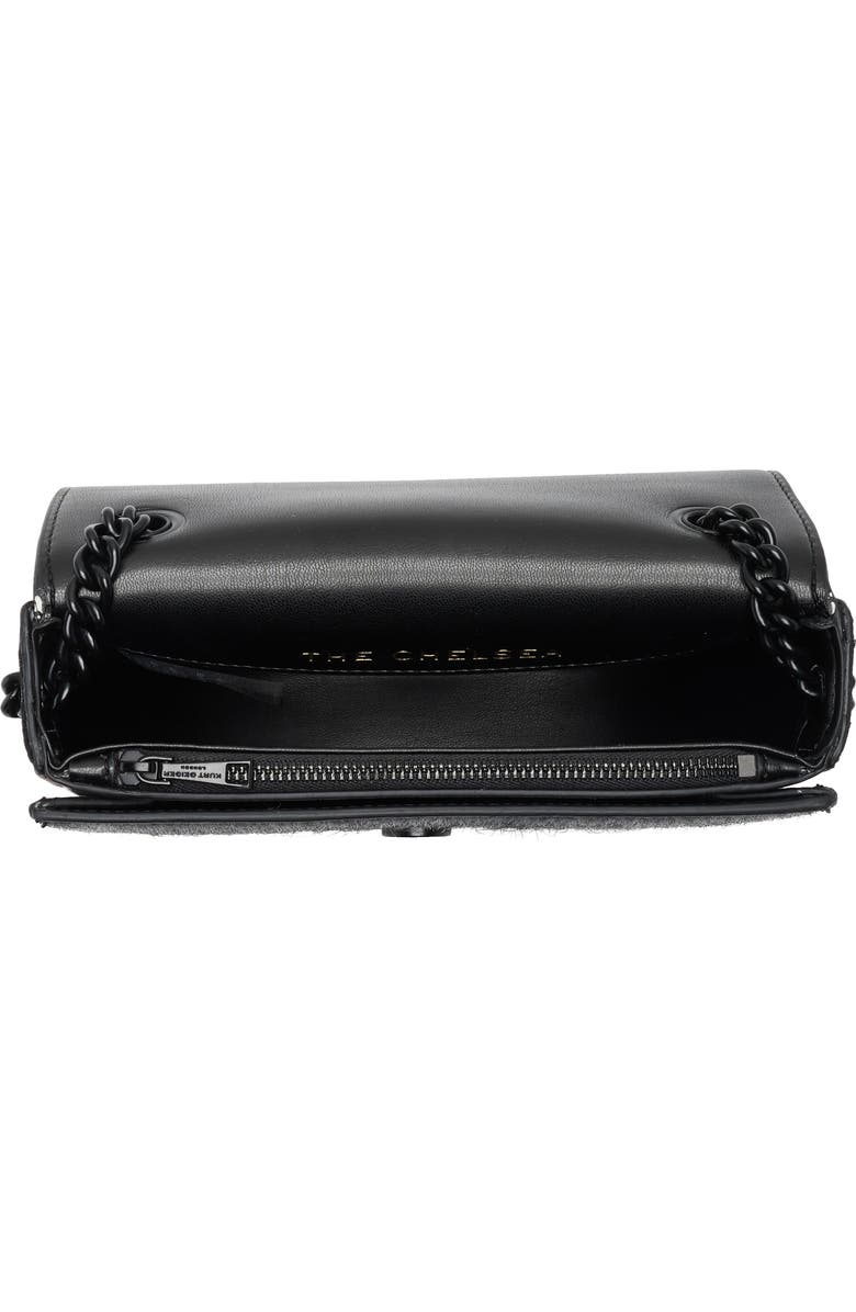 Kurt Geiger London Chelsea Genuine Calf Hair Saddle Crossbody Bag, Alternate, color, Black