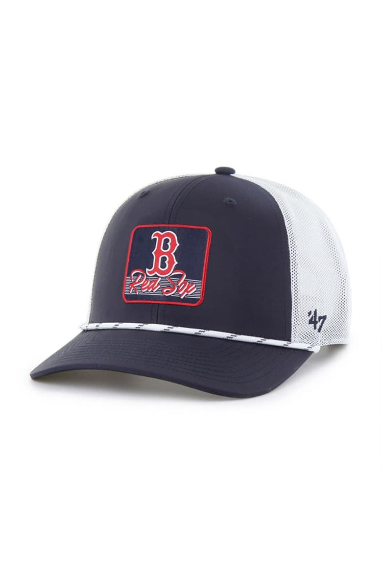 Men's '47 Navy/White Boston Red Sox Scratch Adjustable Trucker Hat, Main, color, Navy