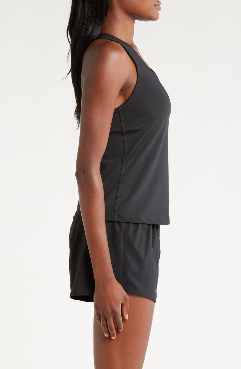Nike Dri-FIT Swoosh Bra Racerback Tank, Alternate, color, 010 Black/ Black/ White