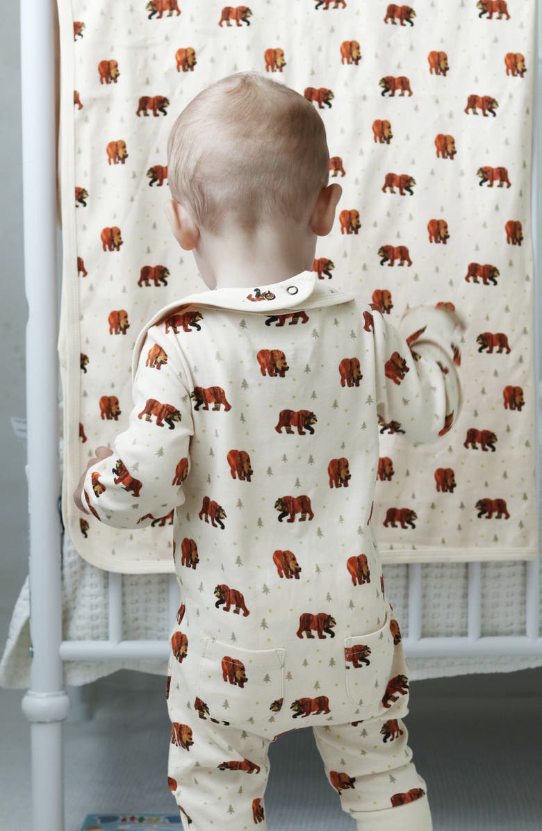 L'ovedbaby x 'The Very Hungry Caterpillar'<sup>™</sup> Organic Cotton Romper, Alternate, color, Brown Bear