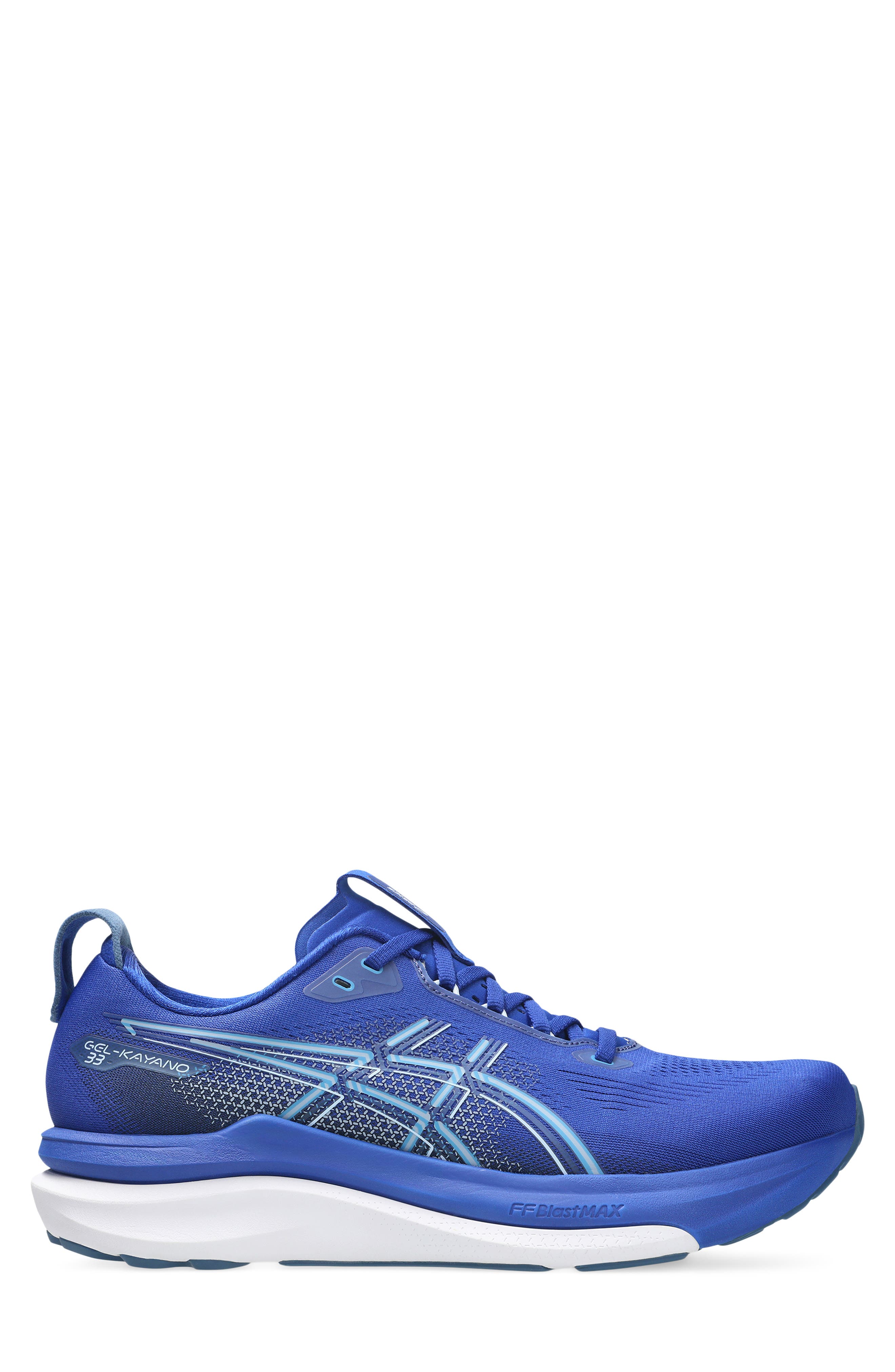 GEL-KAYANO® 33 Running Shoe, Alternate, color, PRUSSIAN BLUE/ WHITE
