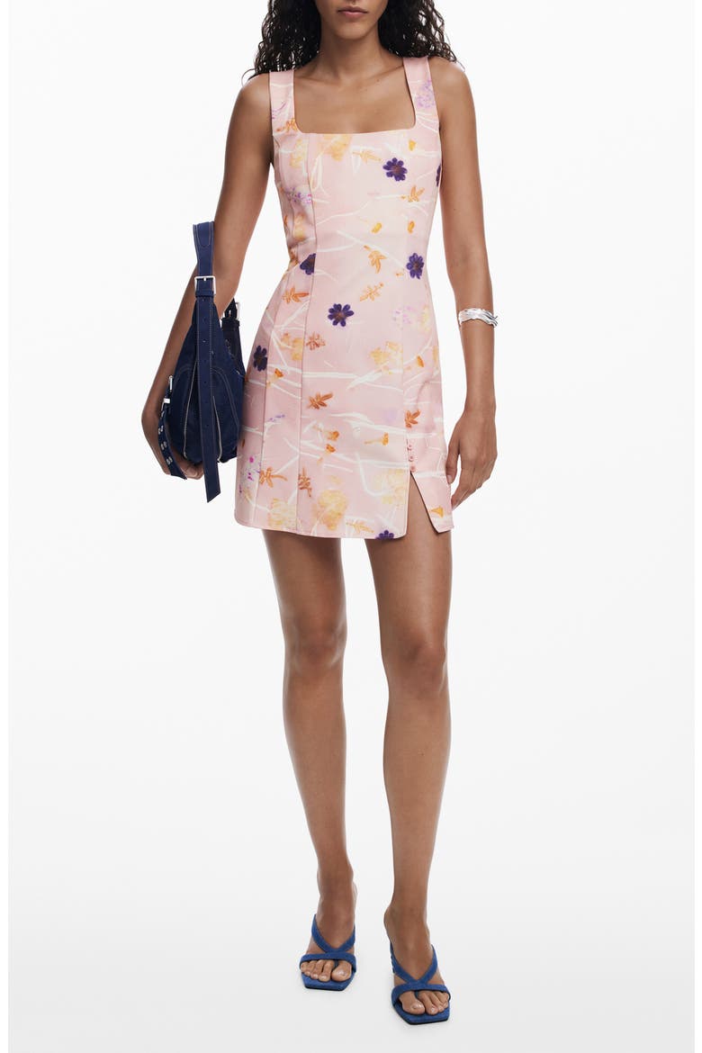 Floral Sleeveless Minidress, Main, color, PINK