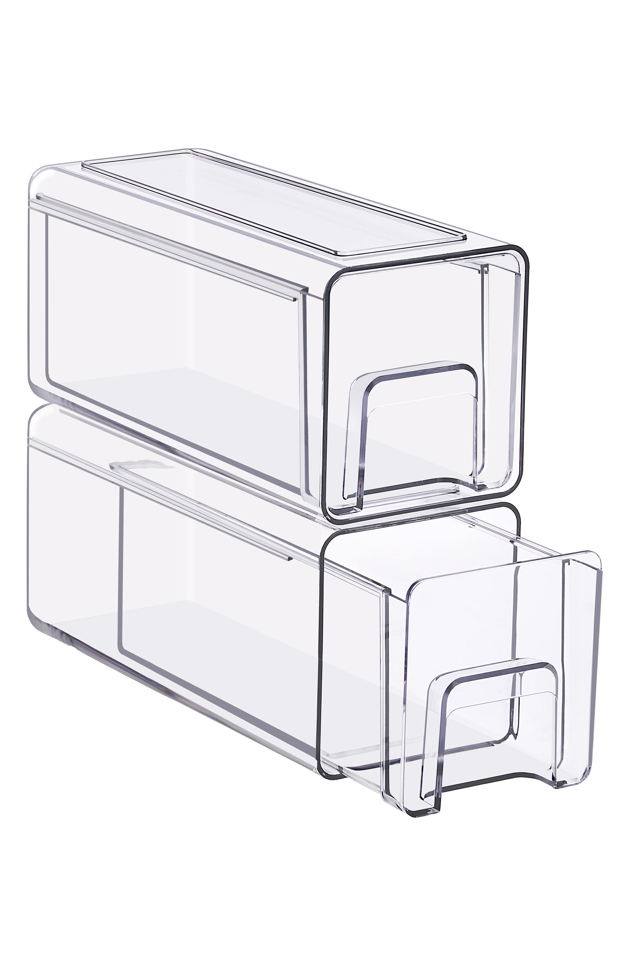 Set of 2 Small Stackable Storage Drawers
