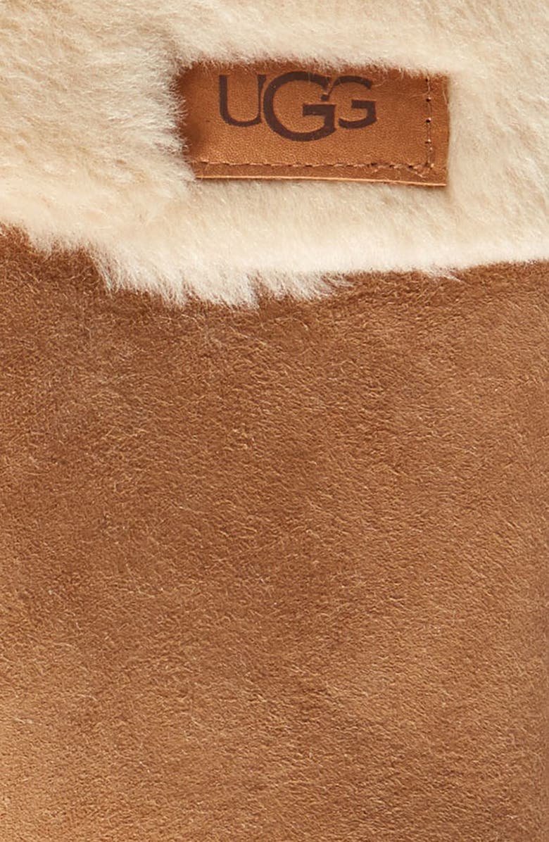 UGG<sup>®</sup> Genuine Shearling Turn Cuff Gloves, Alternate, color, Chestnut