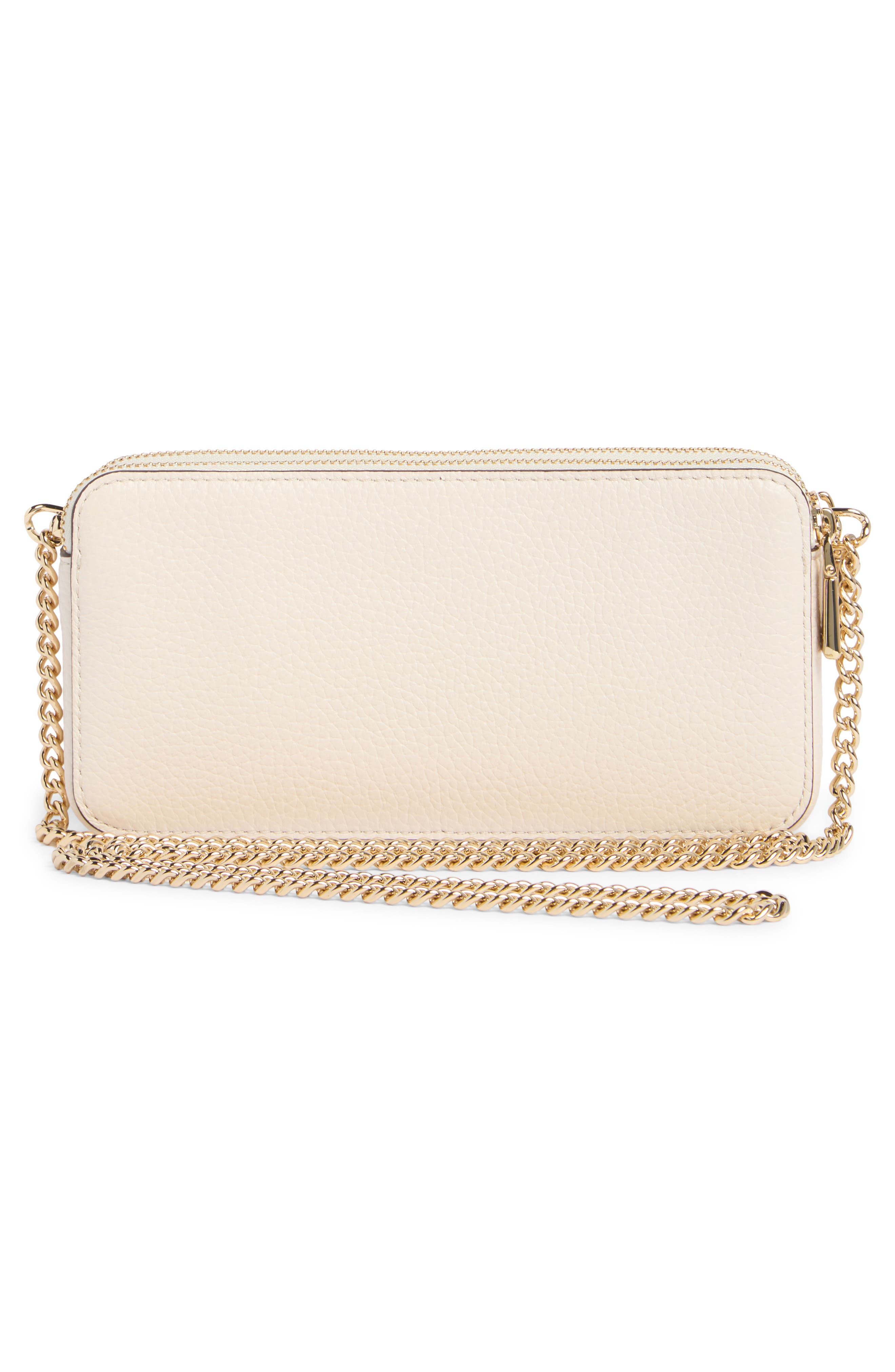 Kate Spade New York taylor pebbled leather double zip crossbody bag, Alternate, color, Parchment