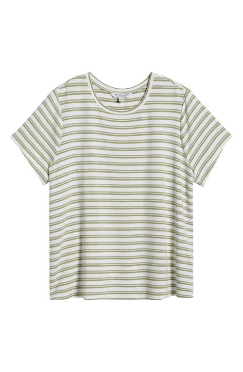 Liverpool Los Angeles Slim Fit Crewneck T-shirt In Whipped Cream Lotus