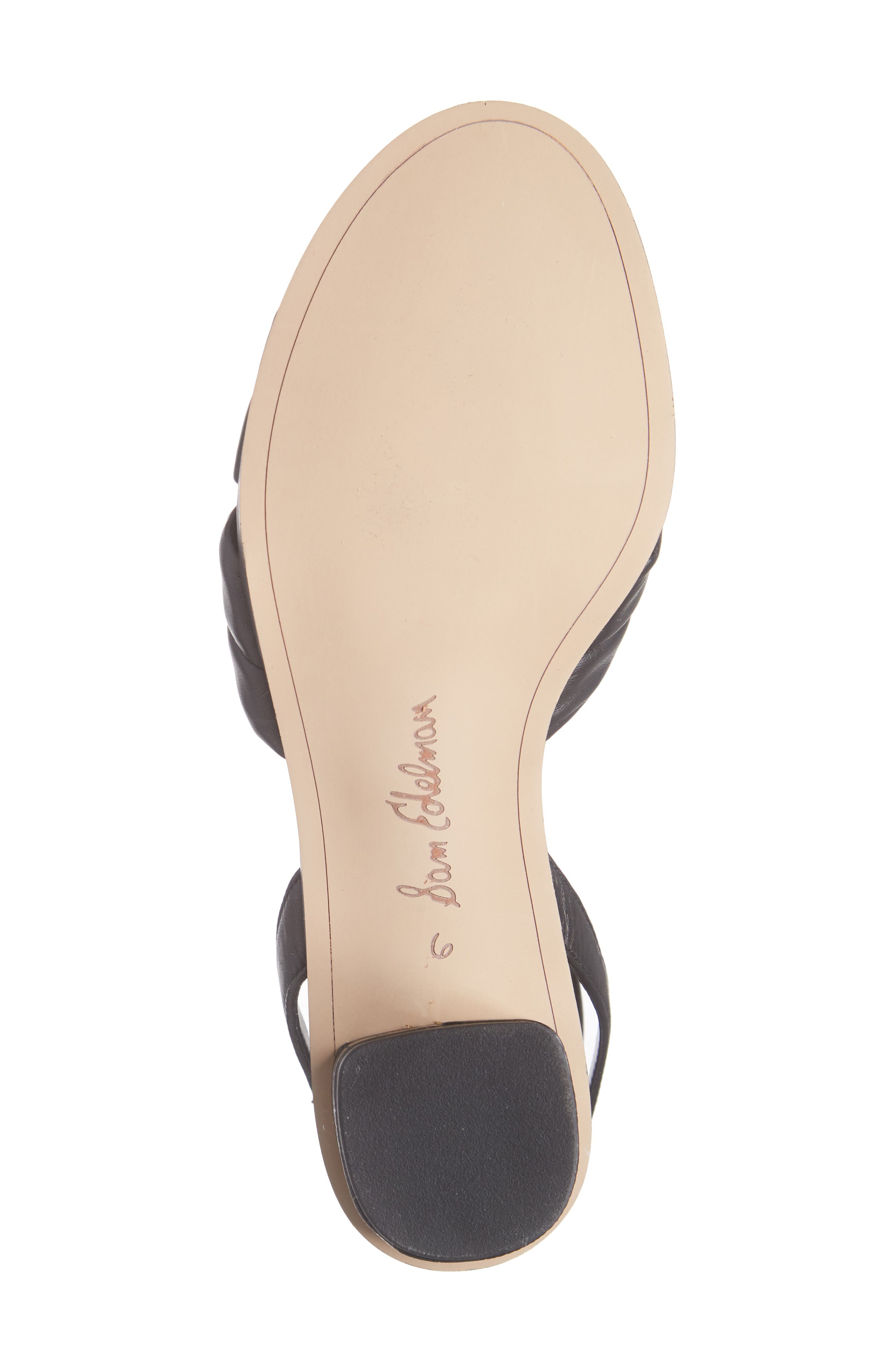 Ingrid Ankle Strap Sandal, Alternate, color, BLACK LEATHER