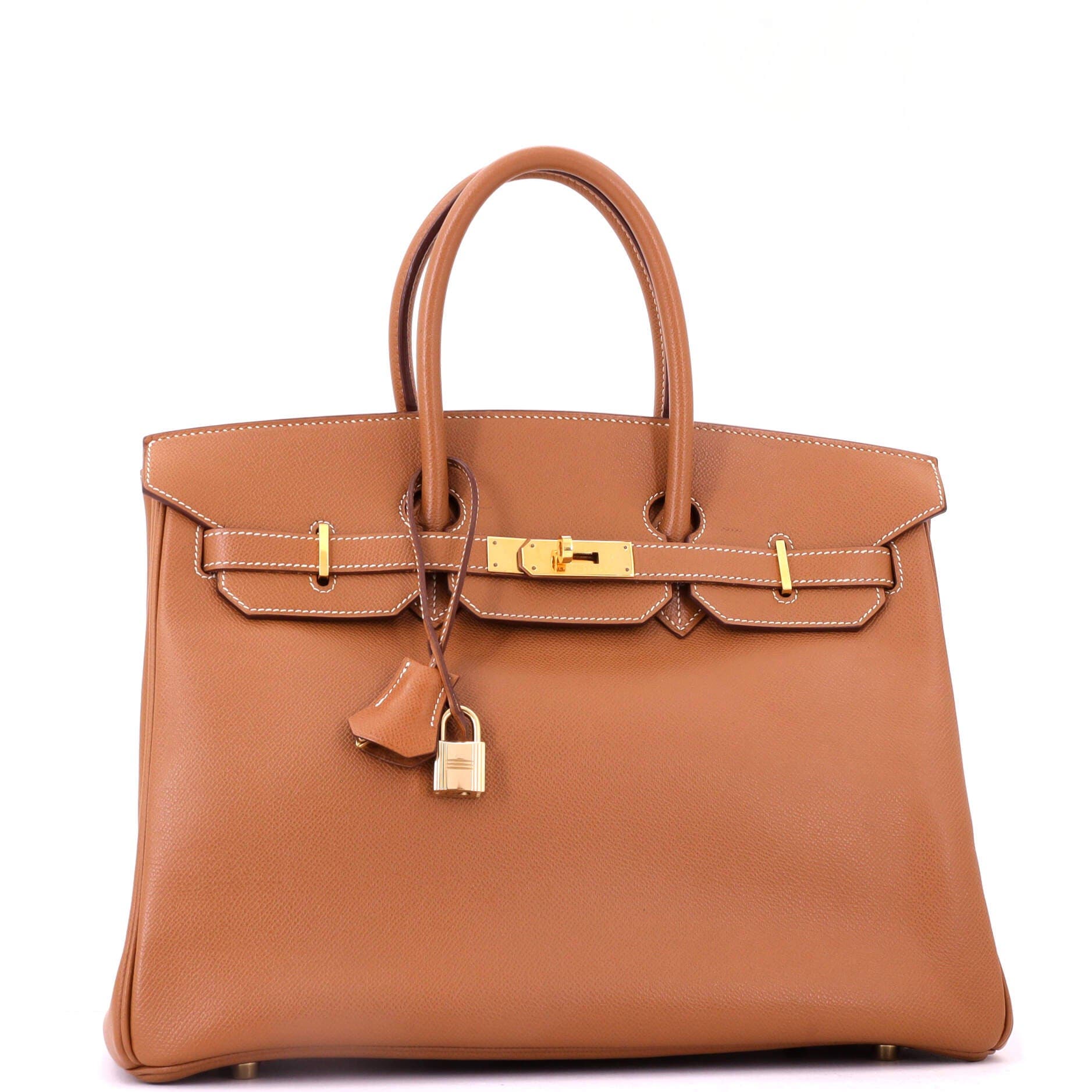 Birkin Handbag Brown Epsom with Gold Hardware 35, Alternate, color, Metallic Gold
