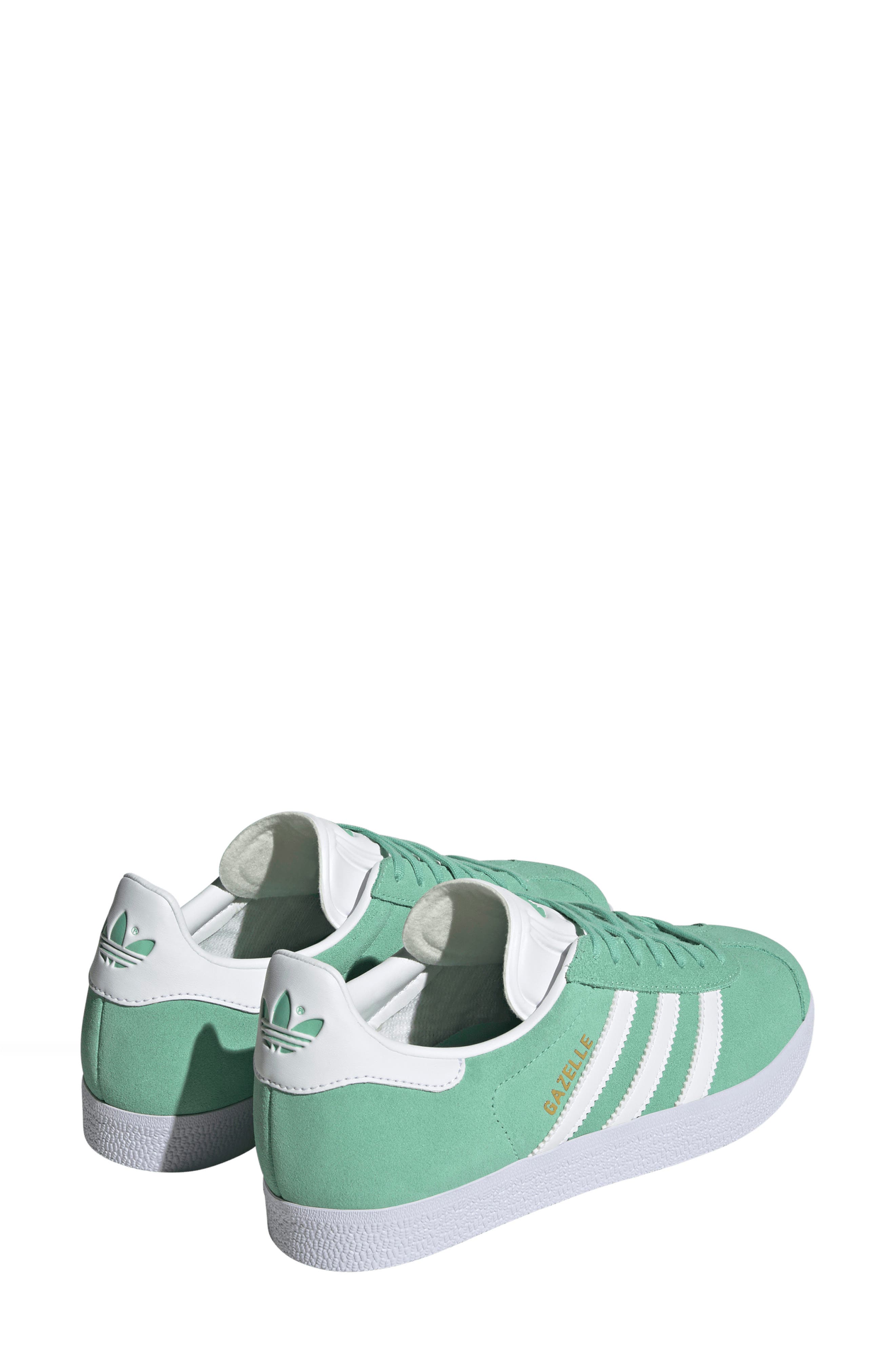adidas Gazelle Sneaker, Alternate, color, Mint/ White/ Gold Metallic