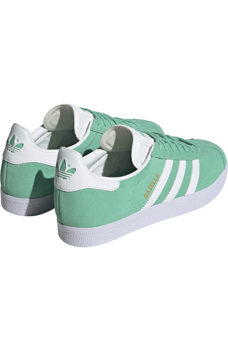 adidas Gazelle Sneaker, Alternate, color, Mint/ White/ Gold Metallic