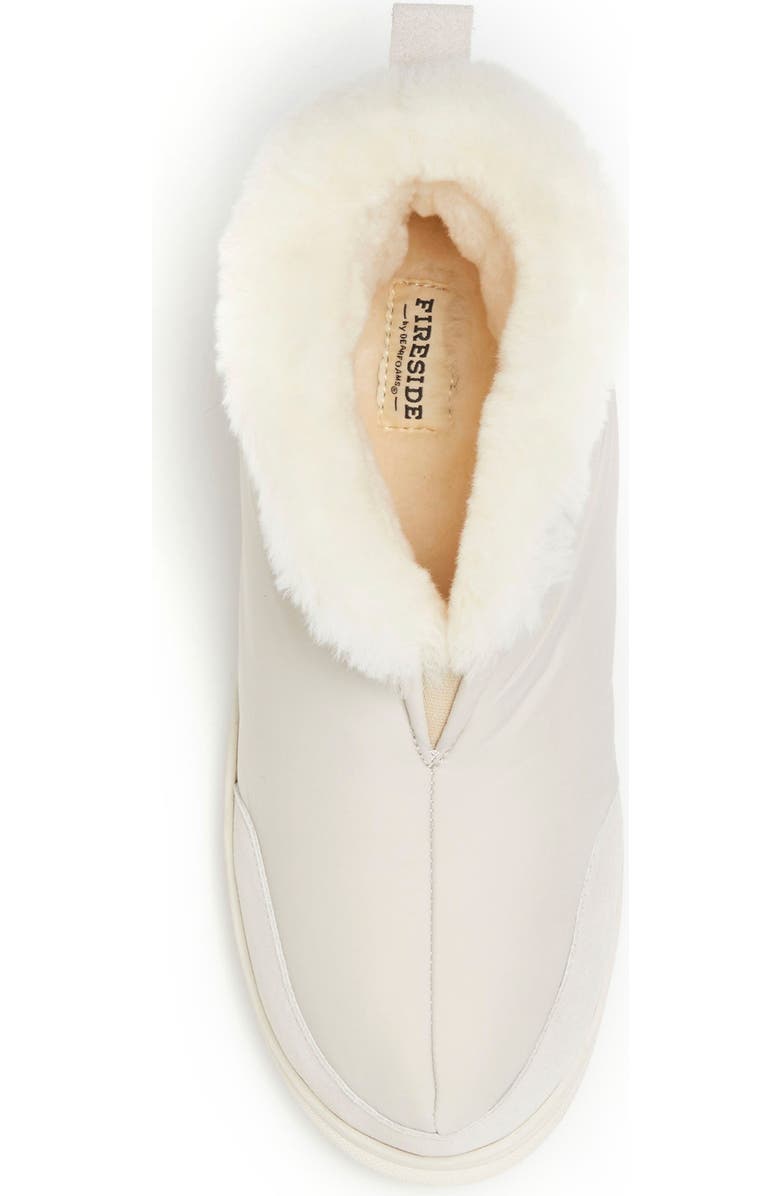 FIRESIDE BY DEARFOAMS Warm Up Water Resistant Genuine Shearling Lined Slipper, Alternate, color, Linen