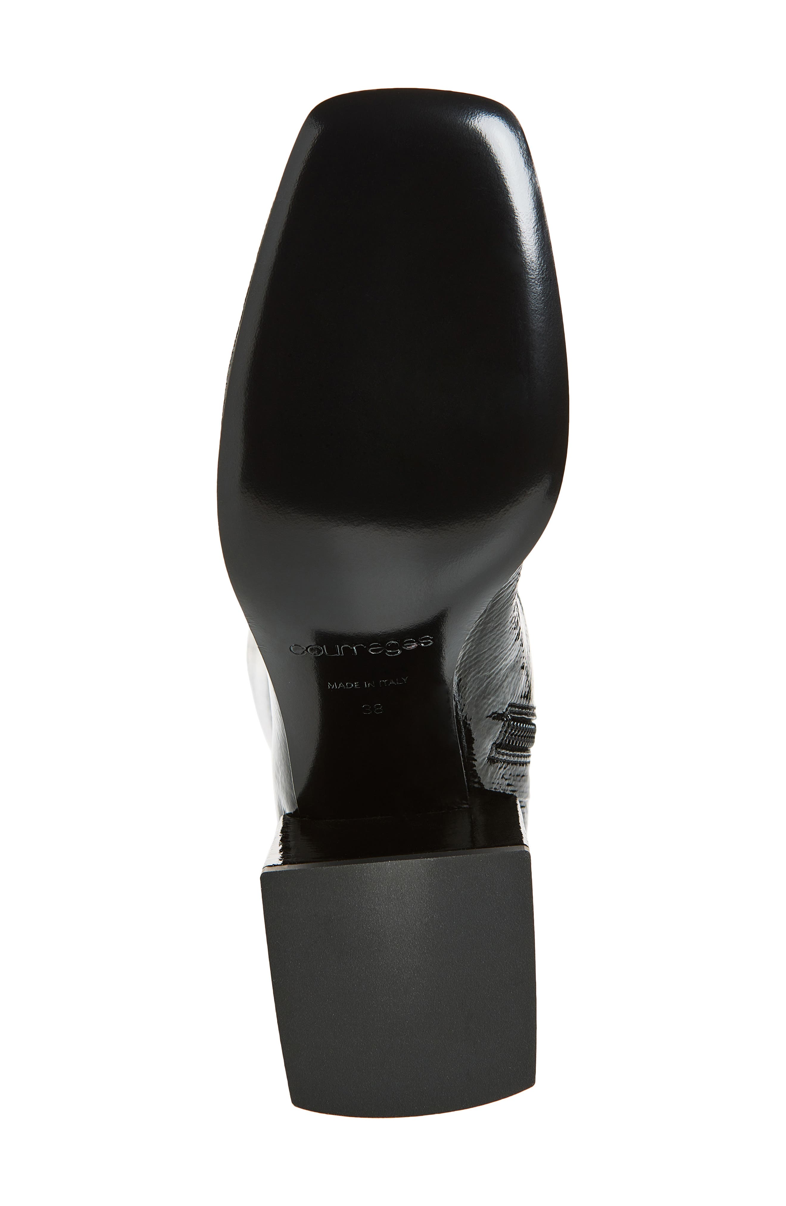Courrèges Re-edition Vinyl Knee High Boot, Alternate, color, Black