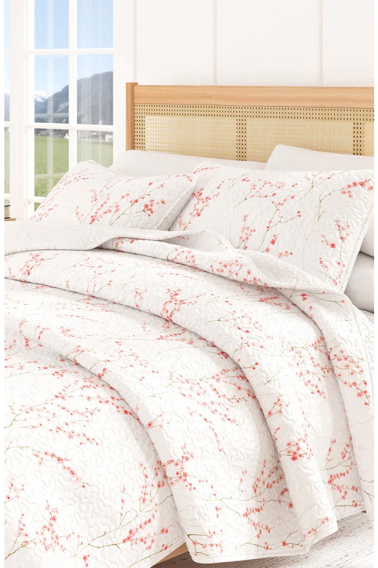Wildflower Quilt Set, Alternate, color, CHERRY BLOSSOMS