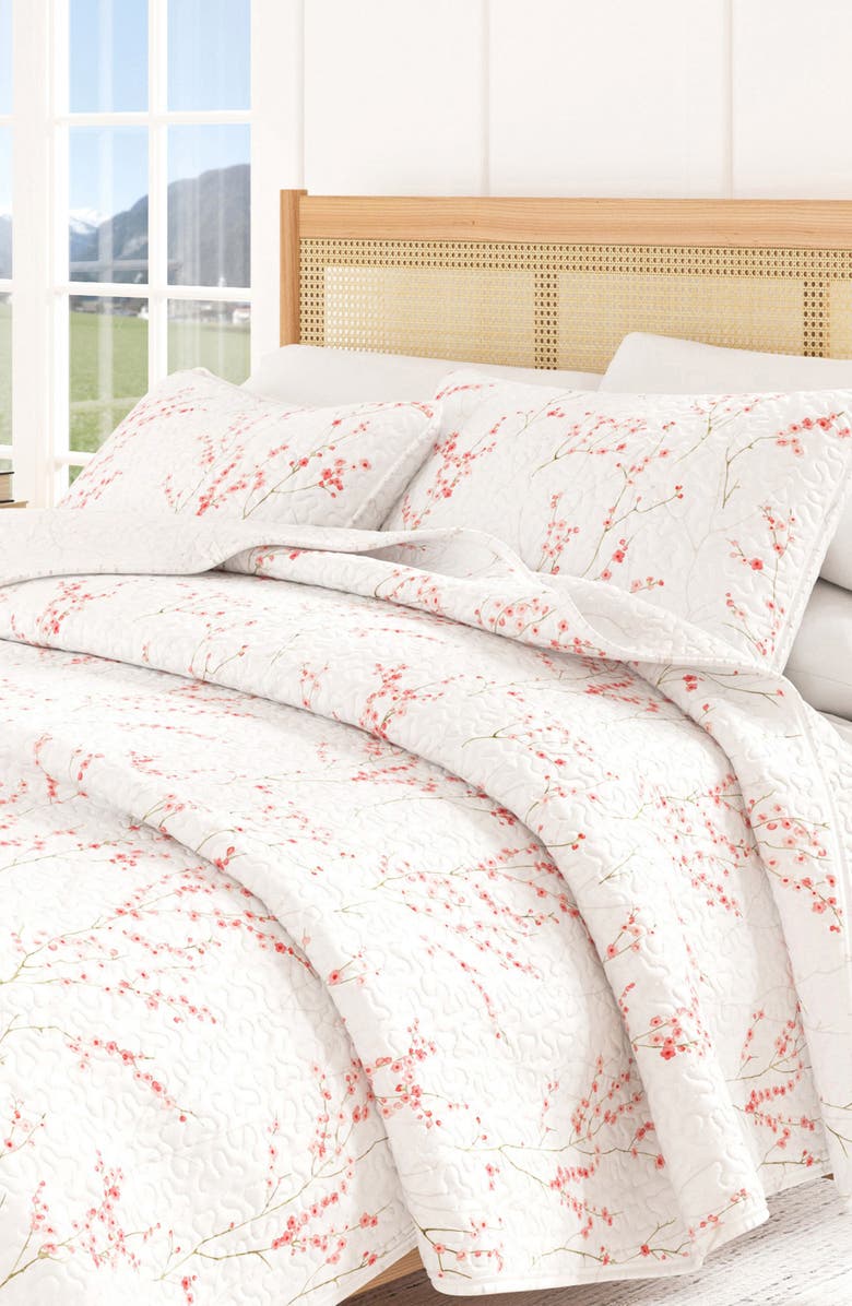 Woven & Weft Wildflower Quilt Set, Alternate, color, Cherry Blossoms