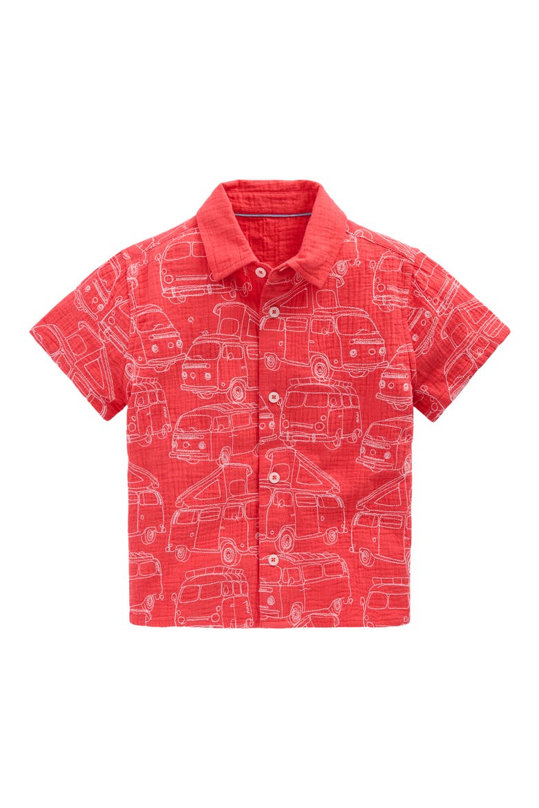 Kids' Double Cloth Shirt, Main, color, JAM RED CAMPER VAN