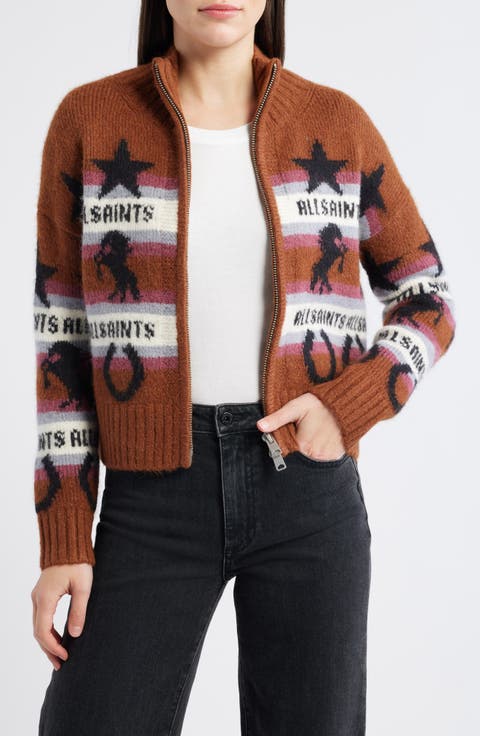 Epona Stripe Crop Jacquard Sweater