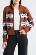 AllSaints Epona Stripe Crop Jacquard Sweater