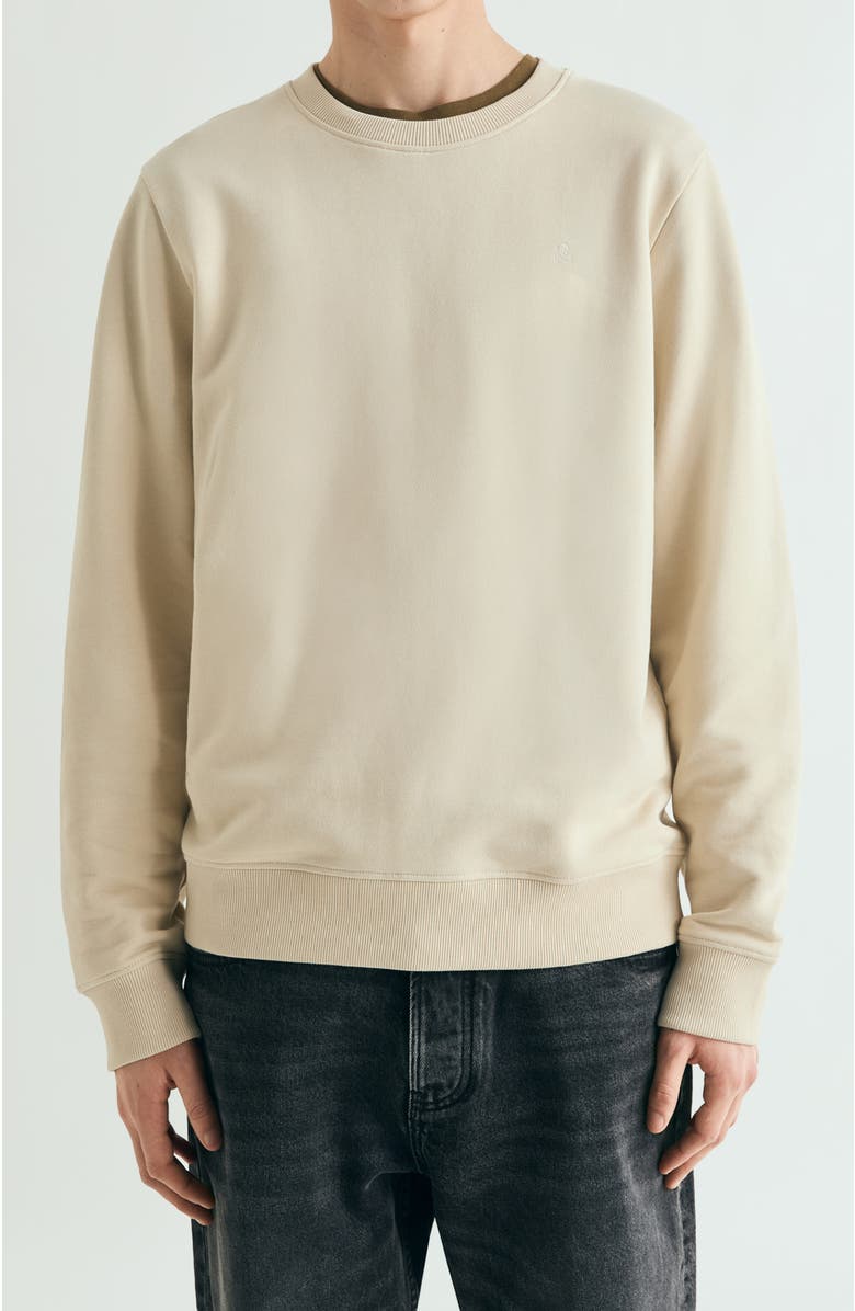 Scalpers Wash Embroidered Sweatshirt, Main, color, Beige
