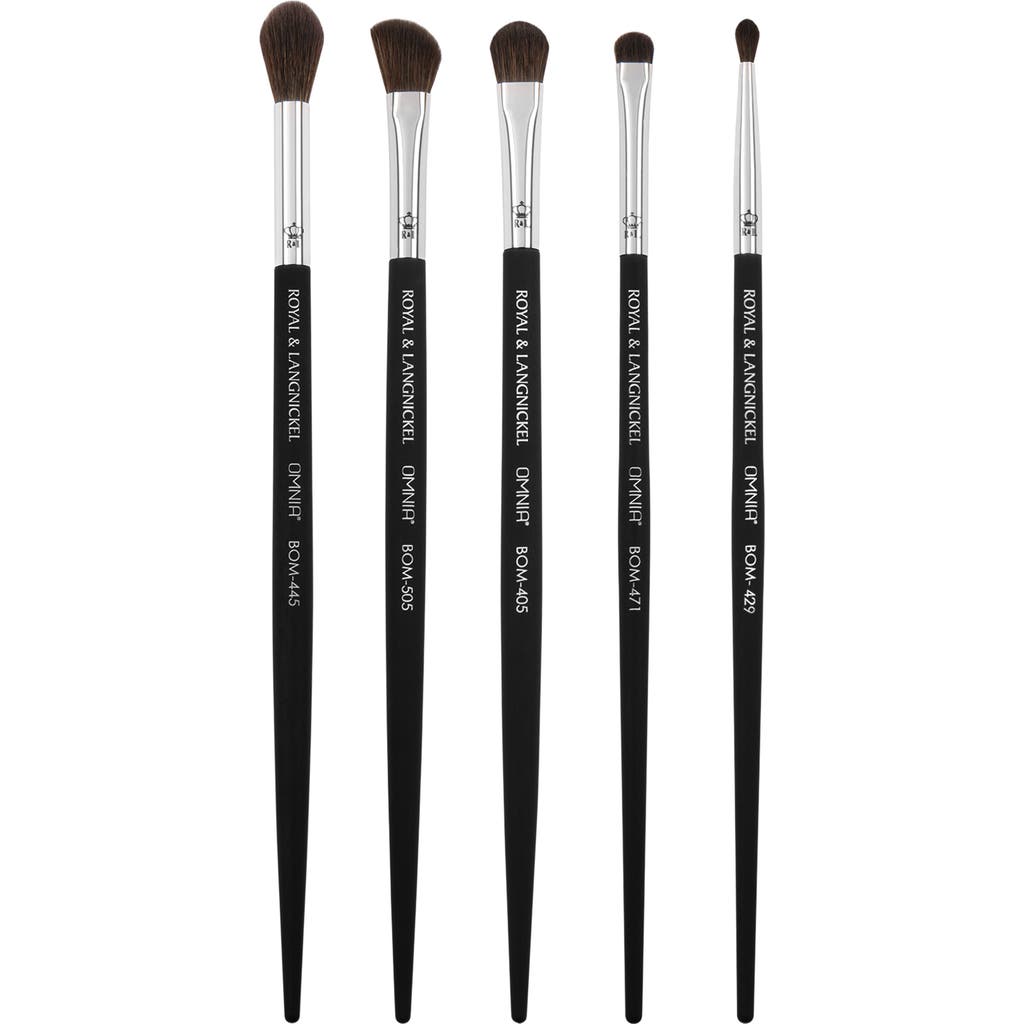 OMNIA Brush Pro Blending 5pc Makeup Brush Set in Black at Nordstrom