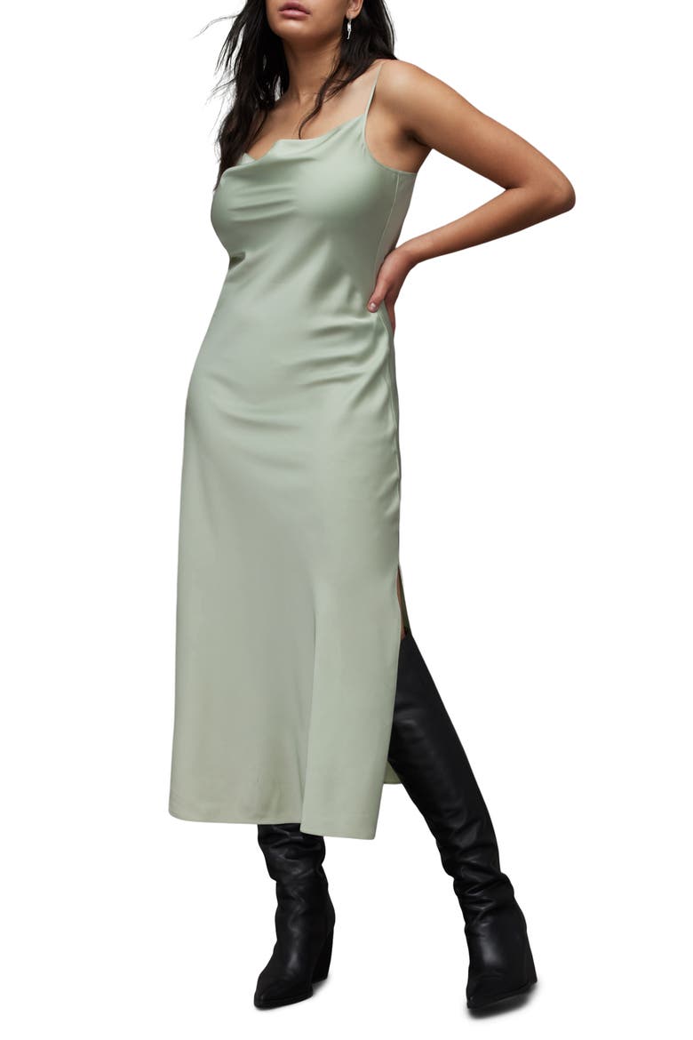Hadley Satin Slipdress, Alternate, color, PISTACHIO GREEN