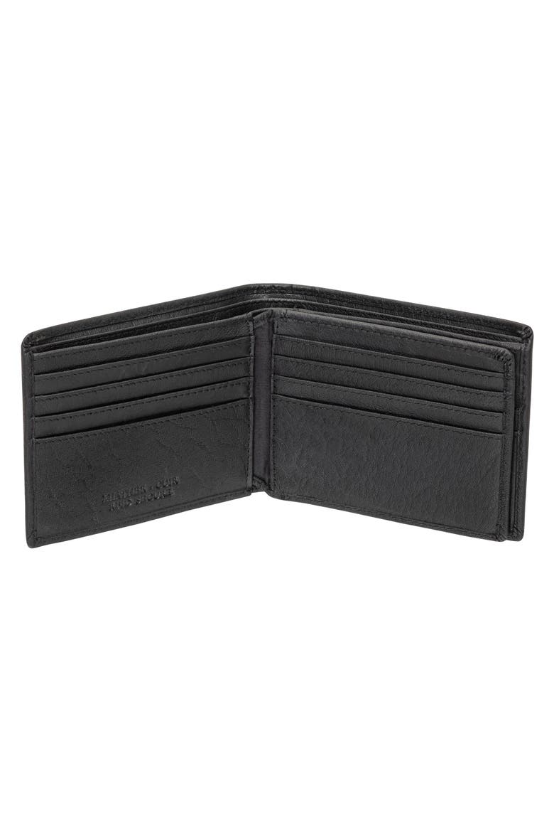 Buffalo RFID Center Wing Wallet with Coin Pocket, Alternate, color, BLACK