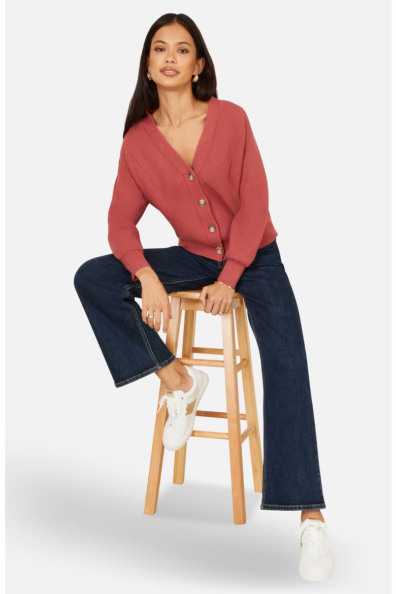 Relaxed Fit With Stitch Detail Cardigan, Alternate, color, Rose Pink