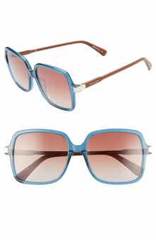 Longchamp Le Pliage 55mm Gradient Square Sunglasses