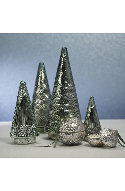 Zodax Stella 14-inch Antique Glass Illuminated Tree In Green