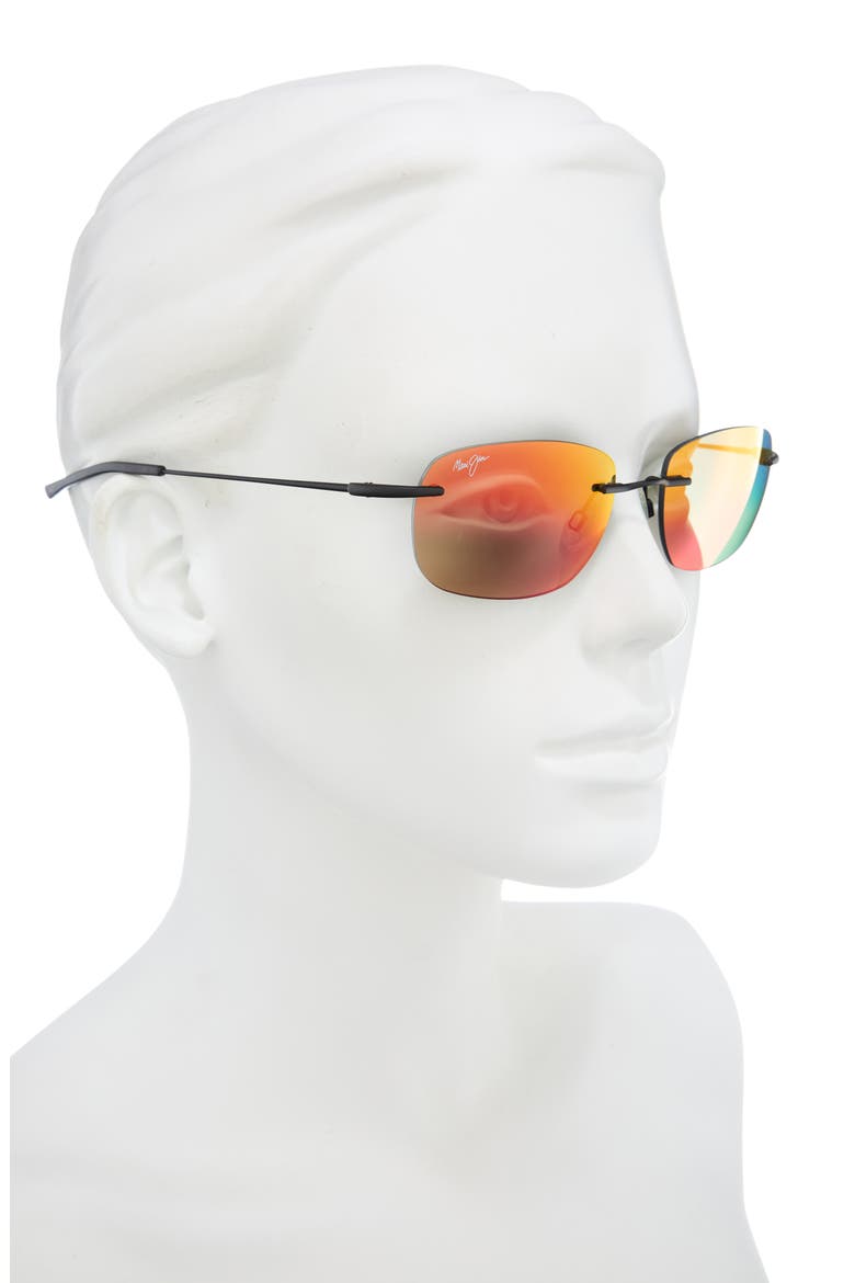 Polarized Square Sunglasses, Alternate, color, BLACK BLACK LAVA