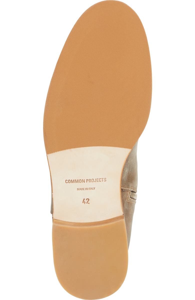 Common Projects Waxed Leather Zip Boot, Alternate, color, Taupe