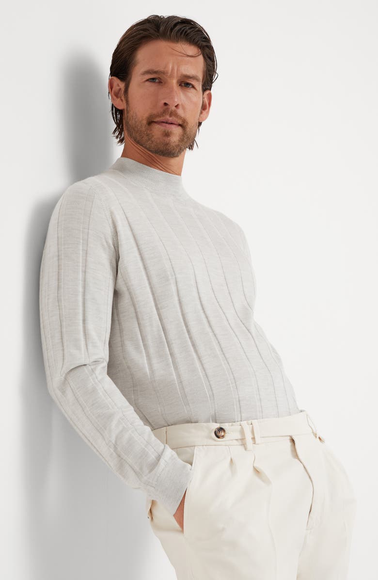 Brunello Cucinelli Funnel neck sweater, Alternate, color, 