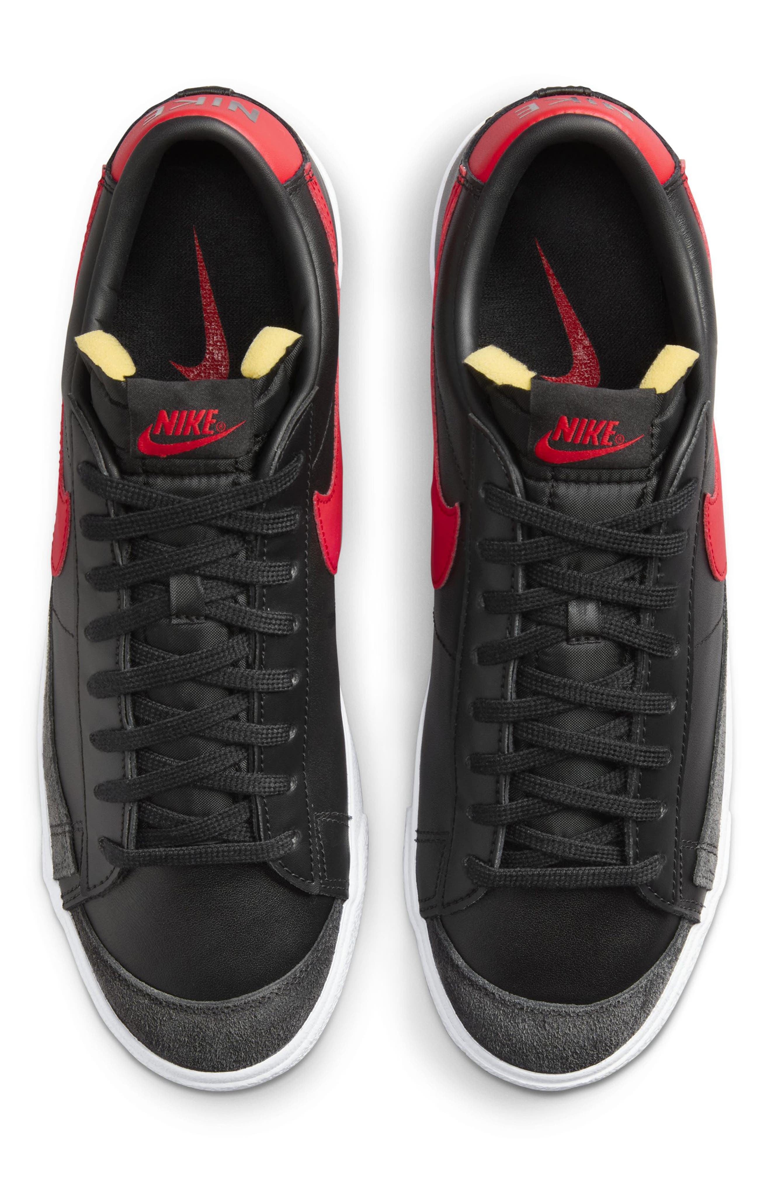Blazer Low '77 Sneaker, Alternate, color, BLACK/ ANTHRACITE/ WHITE/ RED