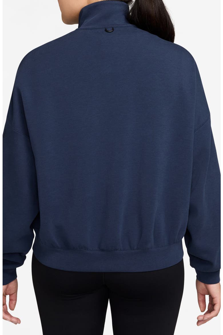 24.7 ImpossiblySoft Dri-FIT Oversize Half Zip Top, Alternate, color, 410 MNNAVY/DKOBS