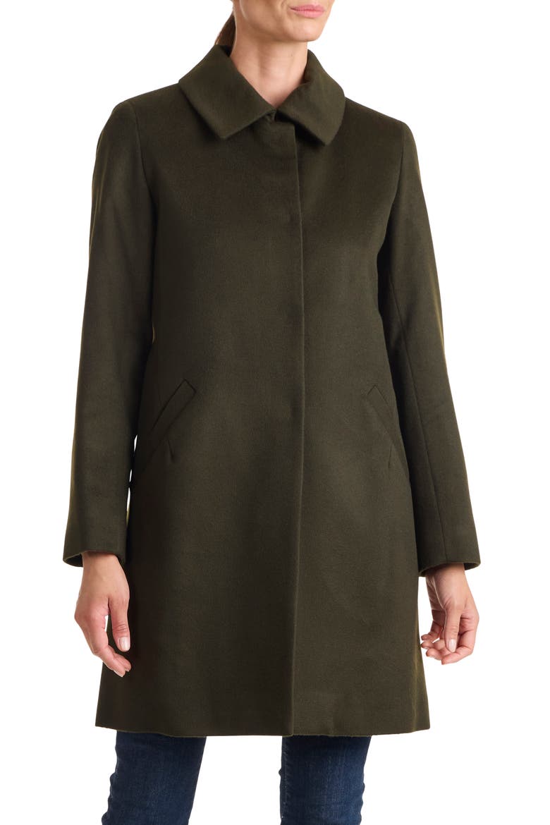 Wool & Cashmere Felted Coat, Main, color, OLIVE