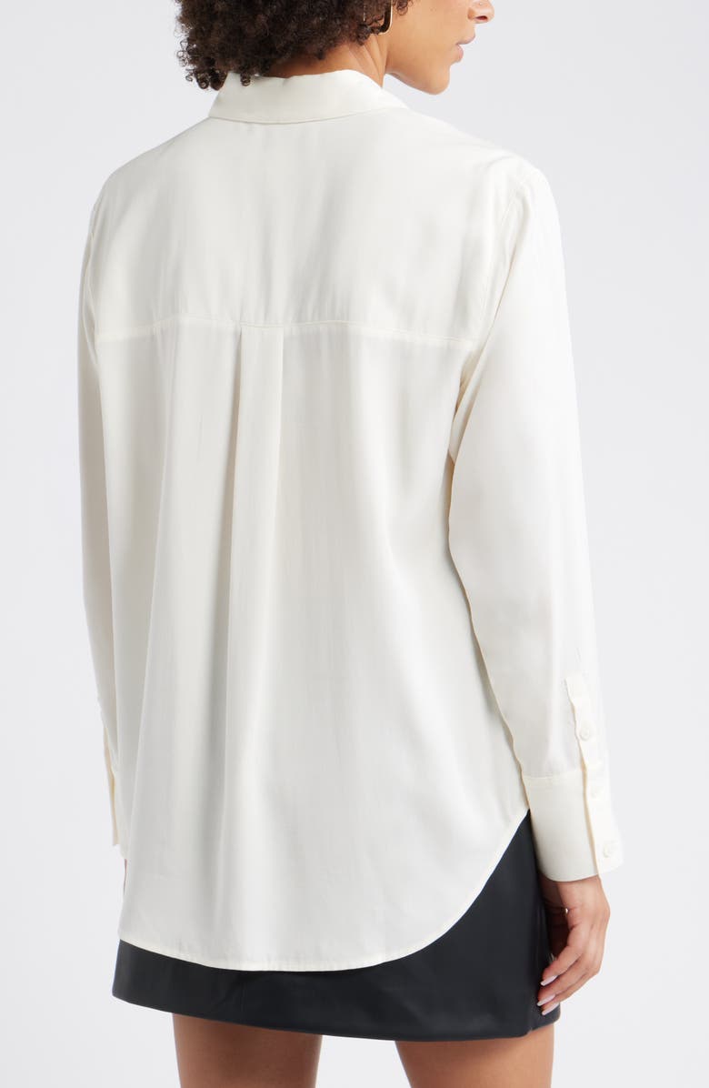 Open Edit Relaxed Fit Long Sleeve Button-Up Shirt, Alternate, color, White Whisper
