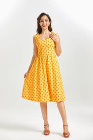ModCloth Dance Beneath the Sunrays Sweetheart Midi Dress