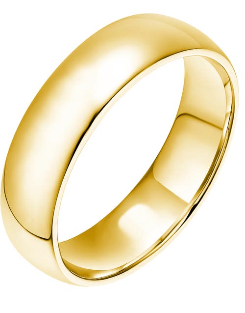 Donatello Gian Gold-tone Sterling Silver 6mm Wedding Band In Gold