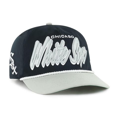 Men's '47 Black Chicago White Sox Dropshadow Rope Hitch Adjustable Hat