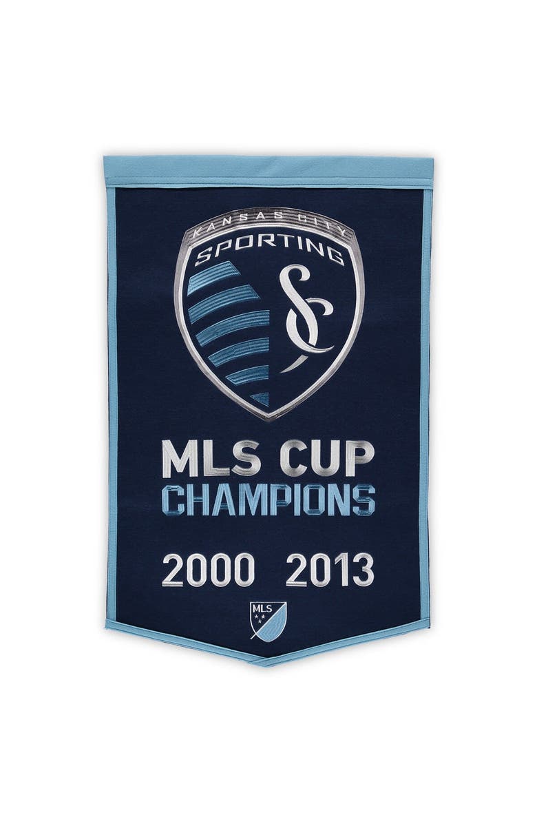 WINNING STREAK Sporting Kansas City Dynasty Banner, Main, color, Navy