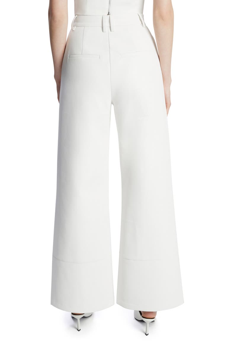 Marlowe Faux Leather Wide Leg Pants, Alternate, color, ORCHID WHITE