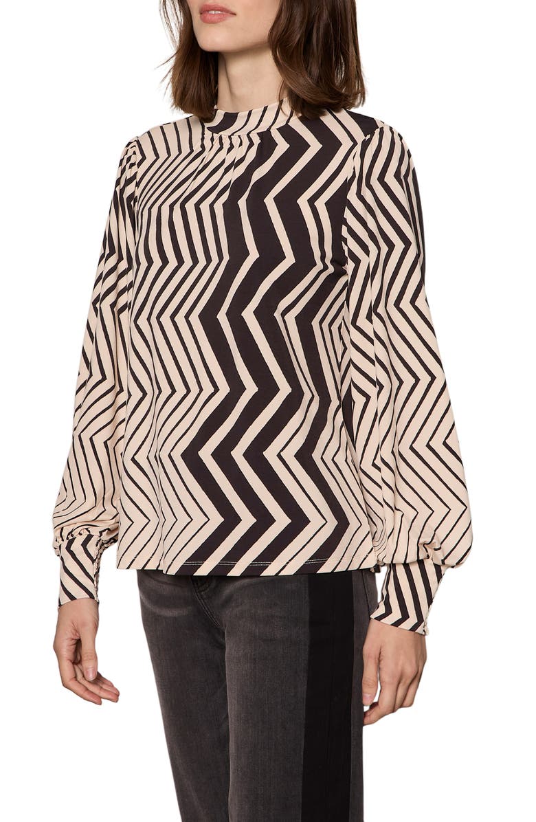 Sanctuary Mixed Print Top, Alternate, color, Frost White