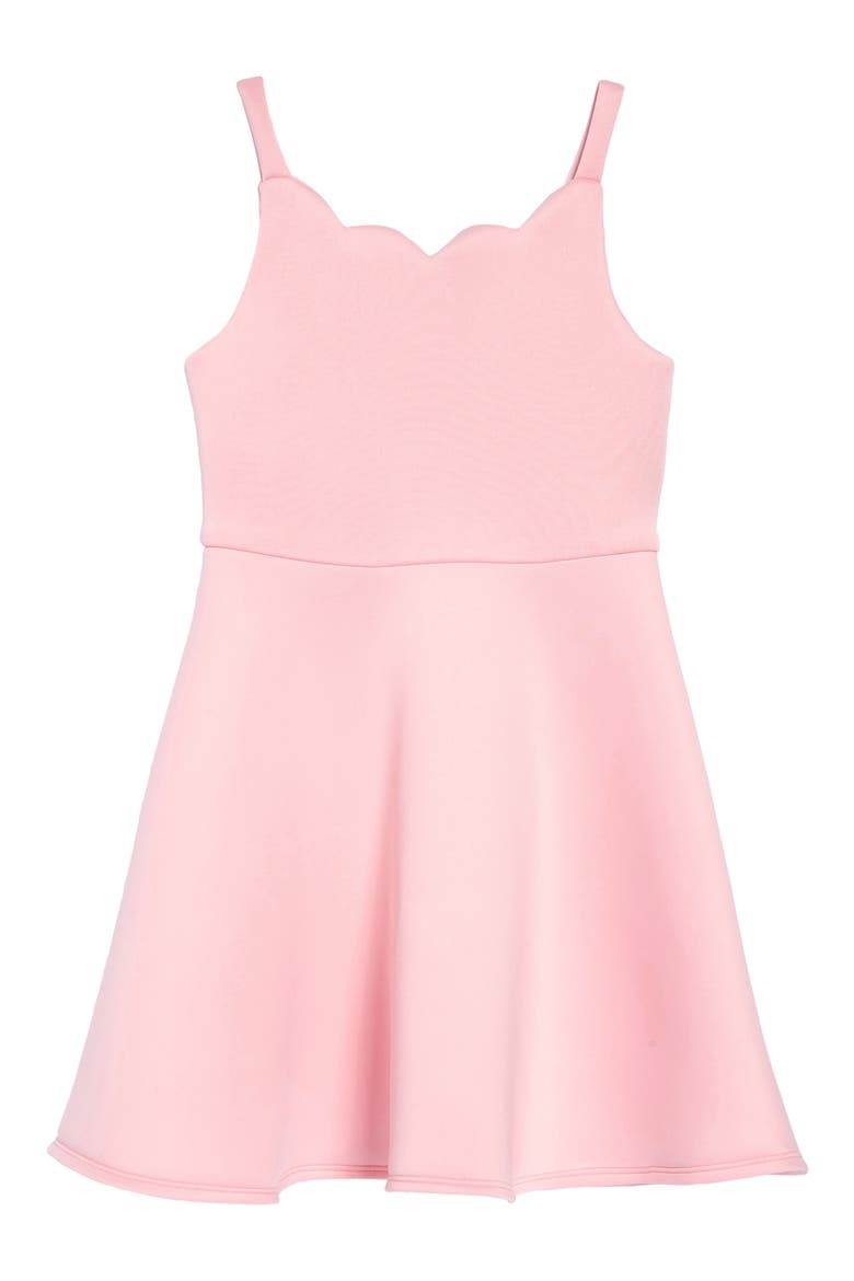 Scuba Skater Dress, Main, color, ROMEY BLUSH