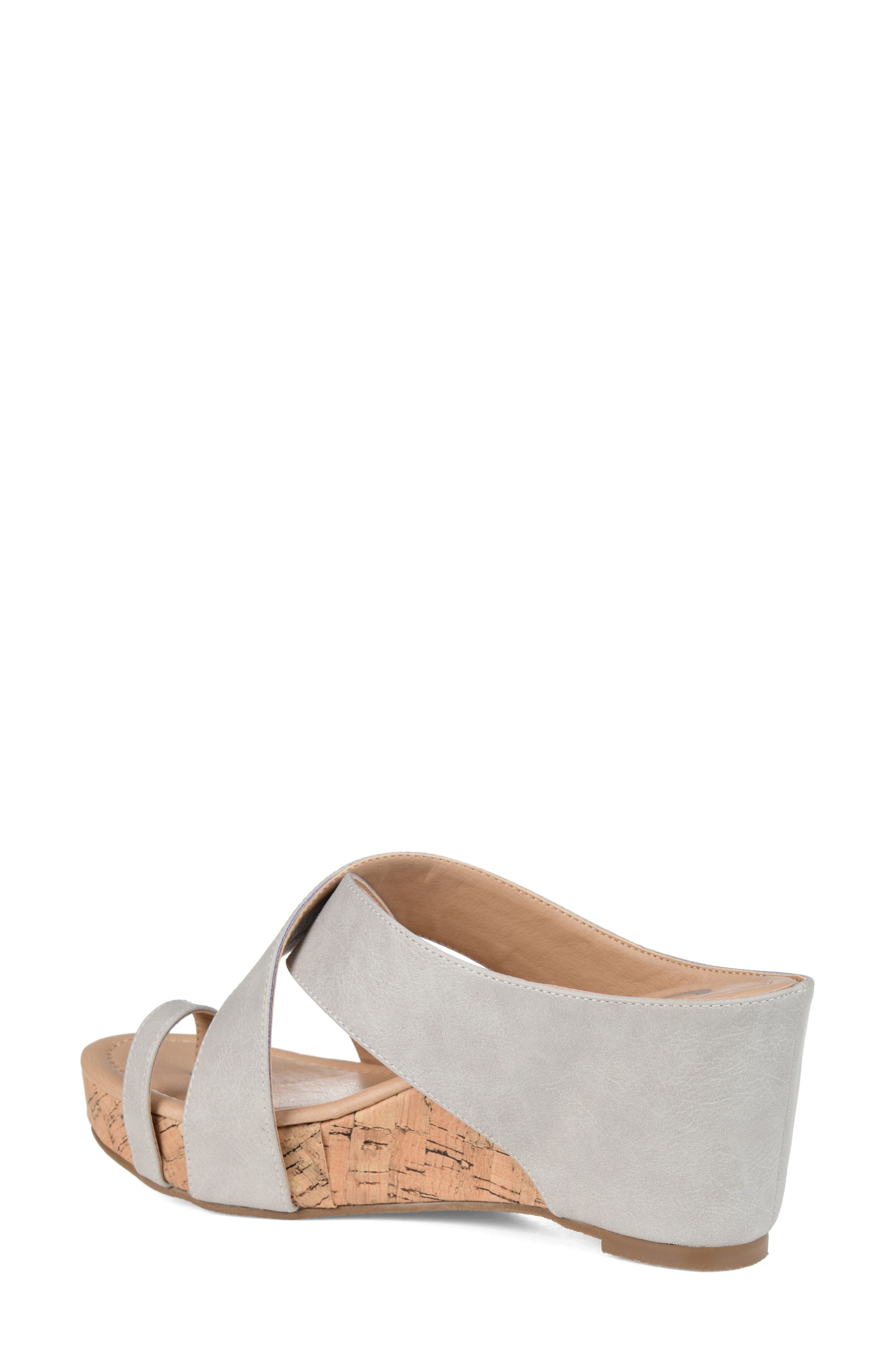Journee Collection JOURNEE Rayna Wedge Sandal, Alternate, color, Stone