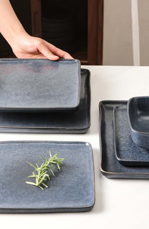 Stone Lain Jonny Stoneware 12-piece Dinnerware Set In Blue