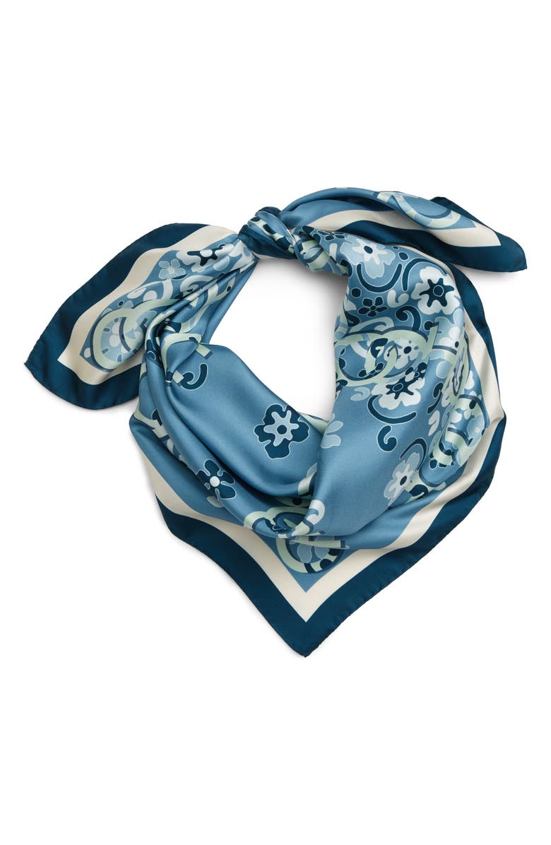 Jimmy Choo Floral Logo Silk Scarf, Alternate, color,