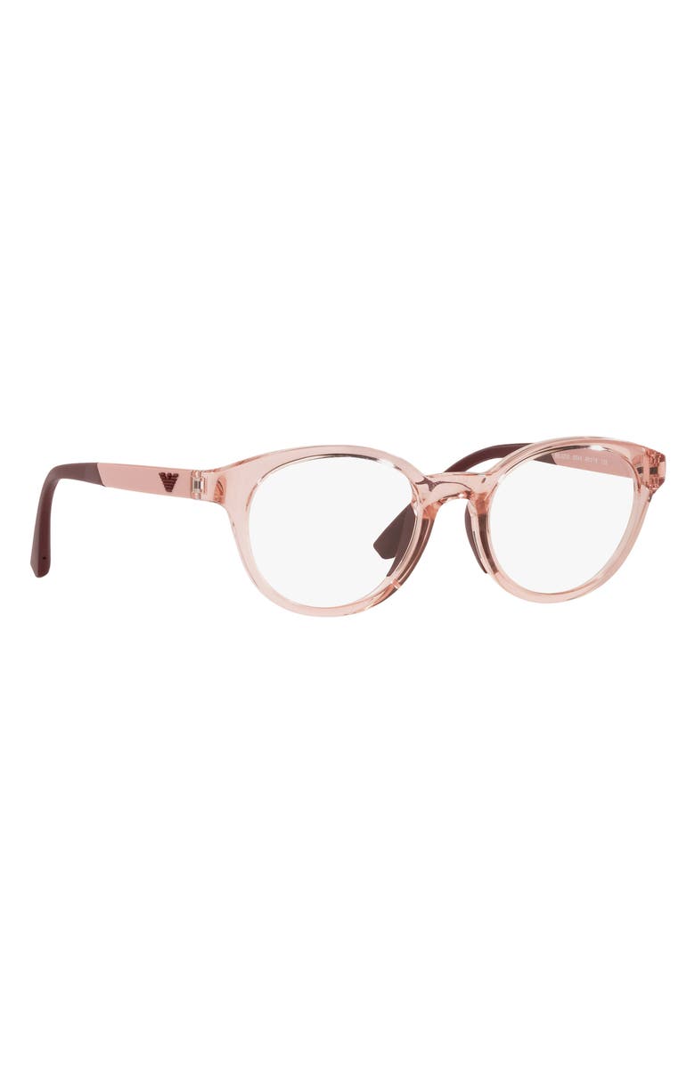 Emporio Armani 46mm Phantos Optical Glasses, Alternate, color, Shiny Pink / Demo Lens